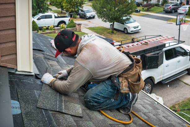 Professional Gutter Repair And Installation technician working in Needham, IN